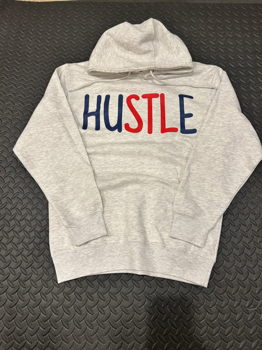 Oatmeal Heather “HUSTLE” Hoodie